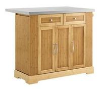Sobuy îlot de cuisine à deux tiroirs 107x71x92.5cm fonctionnel fkw130-n