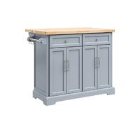 SoBuy Îlot de Cuisine avec Plan Extensible Gris 115x46-71x92 cm FKW71-II-HG