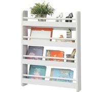 SoBuy® KMB08-K-W Bibliothèque Murale Étagère à Livres Enfants Étagère de Rangement avec 4 Étages