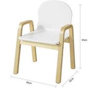 SoBuy KMB24-Wx2 Lot de 2 Chaises Enfant Design Fauteuil pour Enfants avec accoudoirs et Blanc