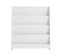 SoBuy Bibliothèque enfant KMB32-W – 4 compartiments Montessori, anti-basculement, blanc 80x88x30 cm
