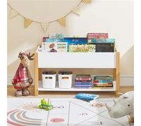 SoBuy Bibliothèque pour enfants Étagère pour enfants avec compartiments de rangement Étagère de rangement pour enfants Porte-livres Étagère à jouets Blanc LHT env. : 85x45x42cm KMB35-W