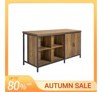 SoBuy KNL01-F Îlot de cuisine Armoire de cuisine autoportante Commode Highborad Armoire Buffet Table de bar Buffet Design industriel Brown