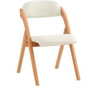 SoBuy Chaise pliante imbottie en bois blanc cassé 47.5x46x77 cm FST92-Wx4