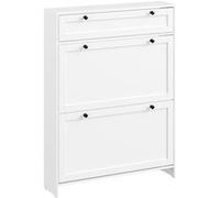 SoBuy FSR207-W, Meuble à chaussures en bois mince et peu encombrant, Meuble à