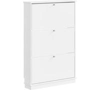 SoBuy Armoire à Chaussures à Rabats Blanc 76x18x113 cm FSR215-W