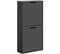 SoBuy Scarpiera pliable avec portes rabattables Noir 50x19x99.6 cm FSR204-SCH