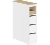 Sobuy meuble bas de salle de bain à 4 tiroirs blanc moderne bzr54-k-w