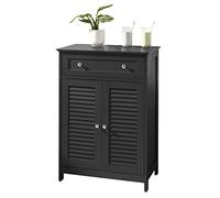 SoBuy Meuble Bas de Salle de Bain Armoire Rangement 60x35x87 cm Gris foncé
