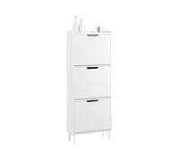SoBuy Meuble Chaussures 3 Portes Battantes 50x19x130cm pour Entrée