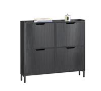 SoBuy Meuble Chaussures 4 Portes Battantes 100x19x91cm pour Entrée