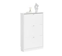 SoBuy Meuble Chaussures extra étroit 18 cm pour Entrée | Accueille chaussures jusqu'à taille EU 47, gain de place idéal pour petits appartements et couloirs étroits, FSR215-W