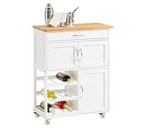 SoBuy Meuble Cuisine à roulettes freinées & Plan, 67x86x38cm, pour Cuisine