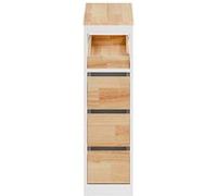 SoBuy Mobile de rangement 4 tiroirs avec compartiment papier toilette Blanc