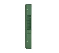 SoBuy Meuble Étroite pour Salle de Bain avec Tiroir et Étagères Réglables - Vert Foncé