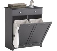 SoBuy meuble de buanderie armoire avec portes Gris Scandi BZR33-II-DG