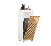 SoBuy Meuble Salle de Bain avec Panier à Linge Meuble Buanderie 32x33x85 cm