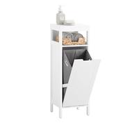 SoBuy Meuble Salle de Bain avec Panier à Linge Meuble Lave Linge 30x90x30cm