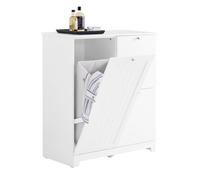 SoBuy Meuble Salle de Bain avec Panier à Linge Meuble Lave Linge 78x38x90cm