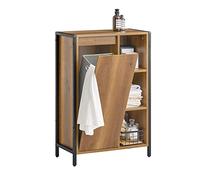 SoBuy BZR65-PF Armoire à linge avec sacs à linge dépliables Sac à linge Coffre à linge Coffre à linge Meuble de salle de bain vintage LHT env. : 60x90x30cm