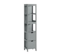 SoBuy Meuble Salle de Bain Meuble Colonne de Rangement 30x30x140 cm Gris