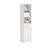 SoBuy Meuble Salle de Bain Meuble Colonne de Rangement 40x161x35 cm Blanc