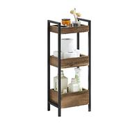 SoBuy Étagère pour Salle de Bain avec 3 Paniers, Rangement Serviettes de Douche