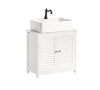 SoBuy Meuble sous Lavabo Salle de Bain avec Découpe pour Siphon 60x35x58 cm