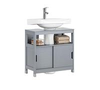 SoBuy Meuble sous Lavabo Salle de Bain pour Lavabos sur Colonne 60x30x60 cm