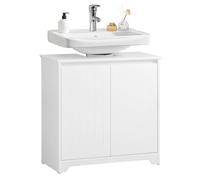 SoBuy Meuble sous Lavabo Salle de Bain pour Lavabos sur Colonne 60x60x30 cm