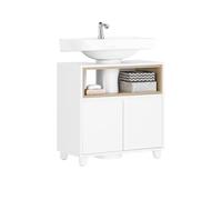 SoBuy Meuble sous Lavabo Salle de Bain pour Lavabos sur Colonne 60x61x30 cm