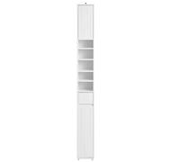SoBuy Meuble WC avec Portes, Tiroir et Étagères, Armoire pour Salle de Bain