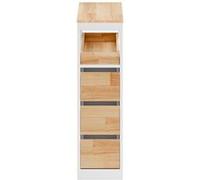 SoBuy Mobiletto salle de bain gain de place blanc 23.2x65.3x82.0 cm BZR54-IV-WN