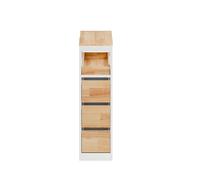 SoBuy Mobile de rangement 4 tiroirs avec compartiment papier toilette Blanc