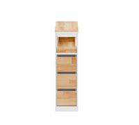 SoBuy Mobiletto salle de bain gain de place blanc 23.2x65.3x82.0 cm BZR54-IV-WN