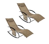 SoBuy OGS28-BR Chaises Longues - Beige