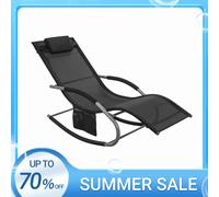 SoBuy OGS28 Chaise longue de jardin balançoire avec sac et balançoire respirante et aérée pour jardins, cours, plages Rouge