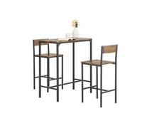 SoBuy OGT03-XL Lot Table et Chaises de Bar de Style Industriel Ensemble Table de Bar + 2 Chaises Table Mange-Debout