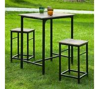 SoBuy Table haute OGT10-N avec 2 tabourets