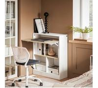 SoBuy Bureau pliant FWT104-WN – Petit bureau gaming avec rangement et plateau rabattable 70x57x85cm