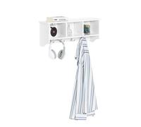 SoBuy Porte-manteau Portemanteau mural - Blanc, L60xP15xH23cm FRG48-W