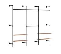 SoBuy Portemanteau mural industriel noir 265x48x220 cm KLS19-SCH