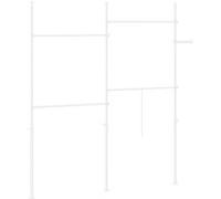 Sobuy portemanteau sur pied télescopique blanc 92x17x240cm fonctionnel kls03-ii-w