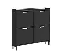 SoBuy Scarpiera pliable 4 portes noir 100x19x93 cm FSR100-E-SCH