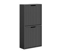 SoBuy Scarpiera pliable avec portes rabattables Noir 50x19x99.6 cm FSR204-SCH