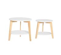 SoBuy Set de 2 Tables Basses Ronde