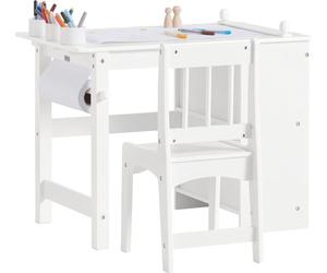 SoBuy Set de bureau pour enfants Set de table et chaise pour enfants en bas âge Table pour enfants Table d'étude Table de couleur avec 2 étagères