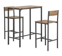SoBuy OGT03-XL Ensemble de table de bar 3 pièces Table de salle à manger Meuble de bistrot Meuble de balcon