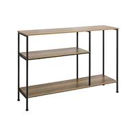 SoBuy Table Console avec 3 étagères 120x30x80cm pour entrée | Buffet bout de canapé style industriel, cadre en acier, panneaux vintage, charge 30kg FSB35-PF
