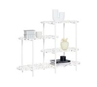 SoBuy Table console FSB89-W, 4 niveaux, cadre en métal, 120x40x86 cm, blanc
